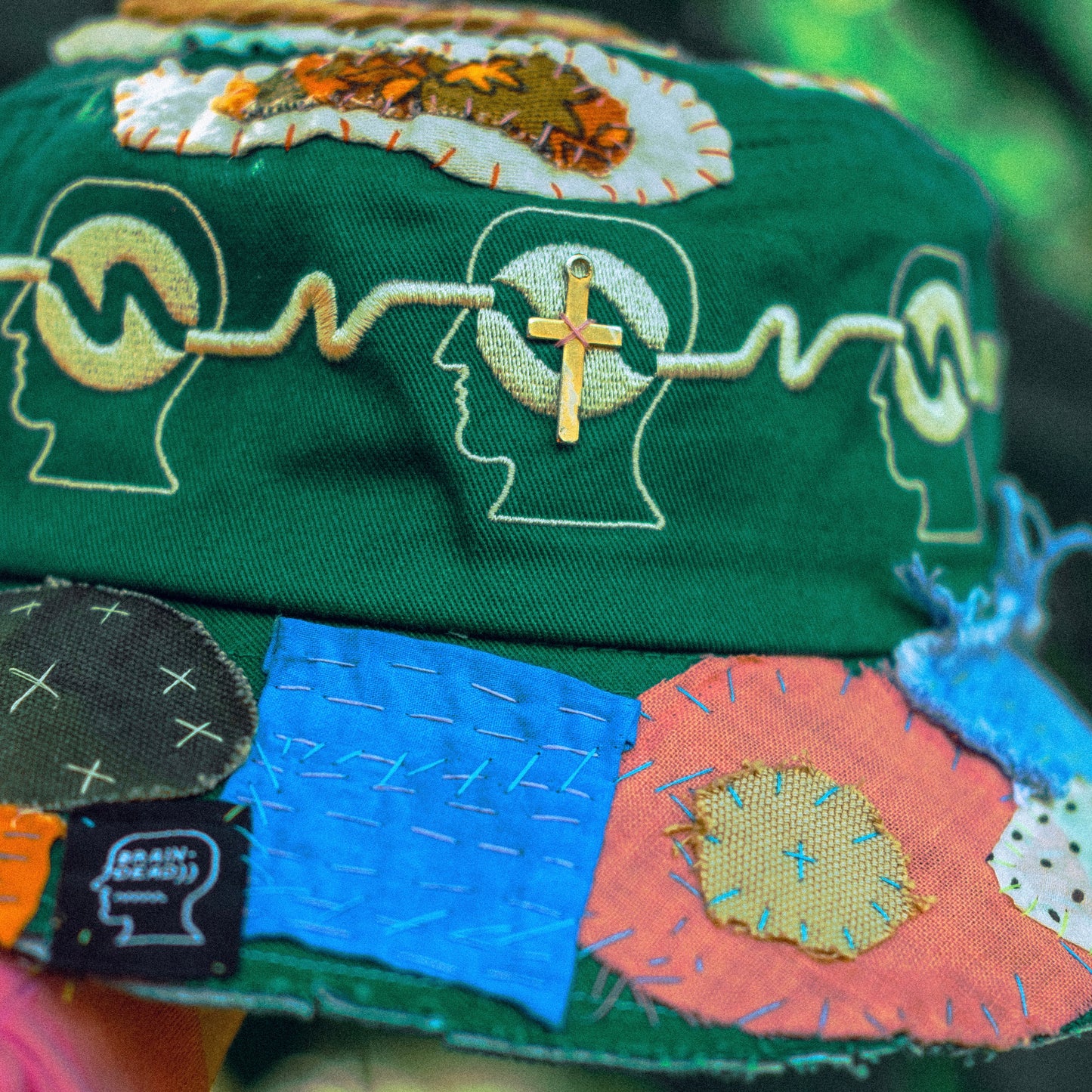 hand stitched braindead bucket hat