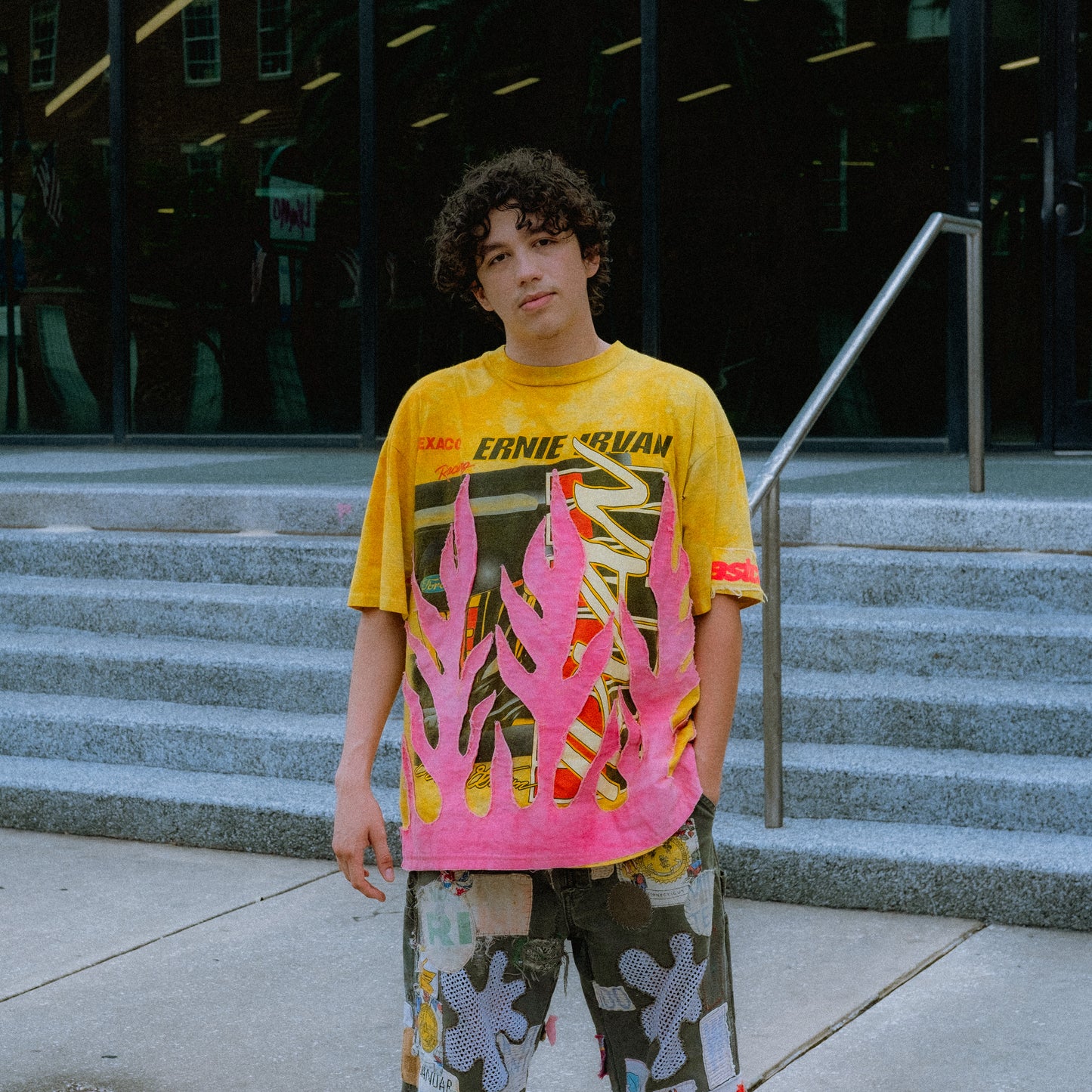 vtg ernie irvan nascar flame tee