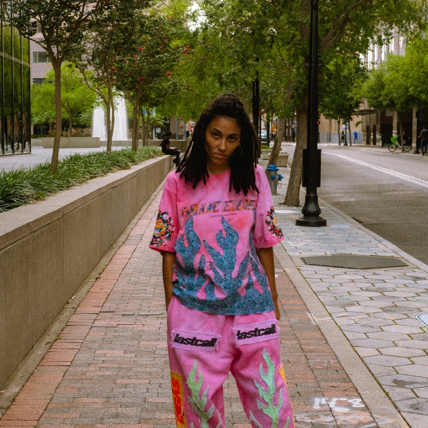 Billie eilish x Takashi Murakami floral flame tee