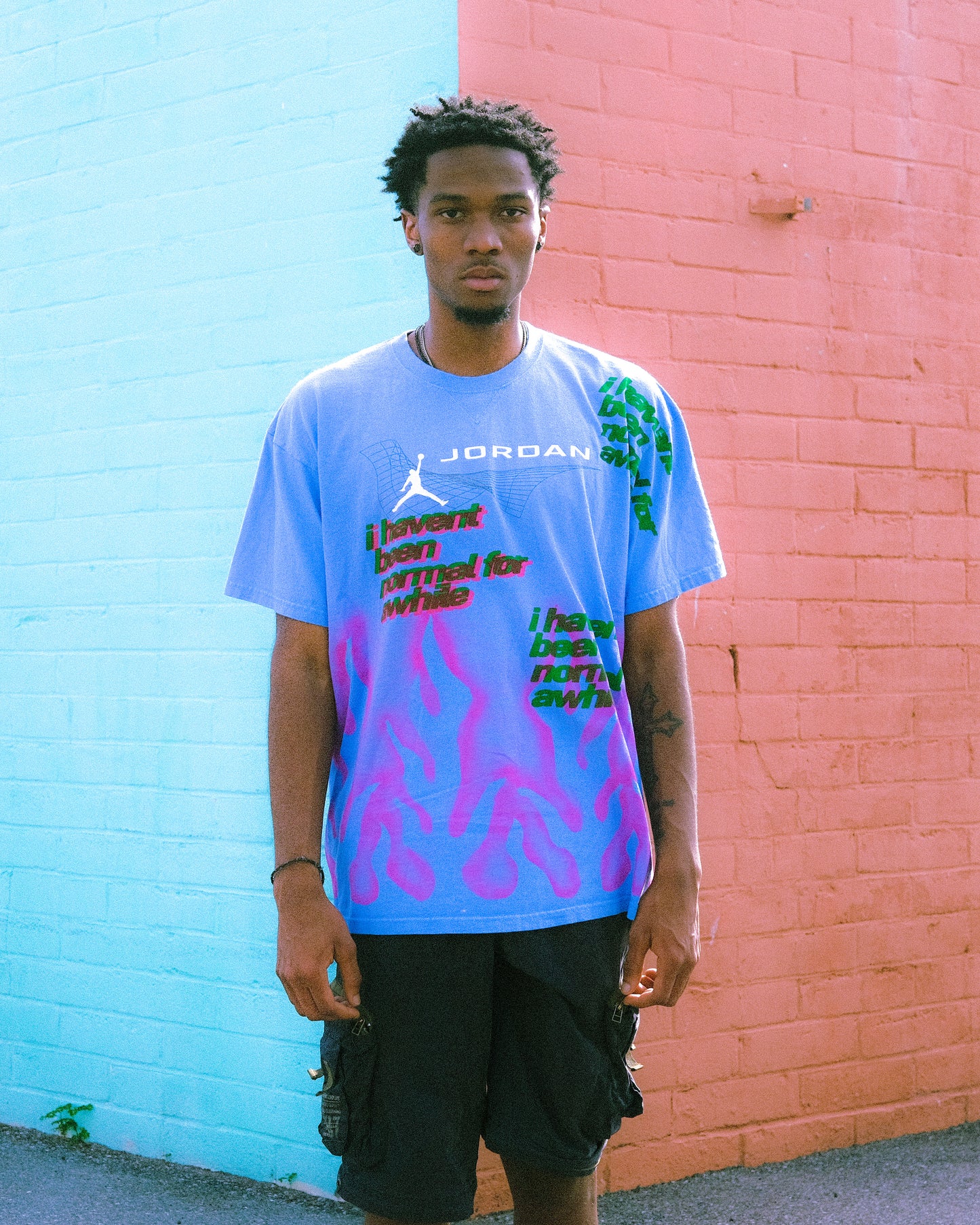 JORDAN AIRBRUSH FLAME SHIRT