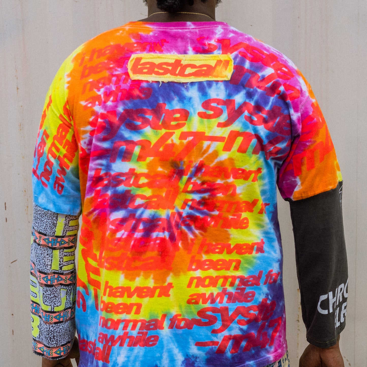 tye dye screen printed longsleeve