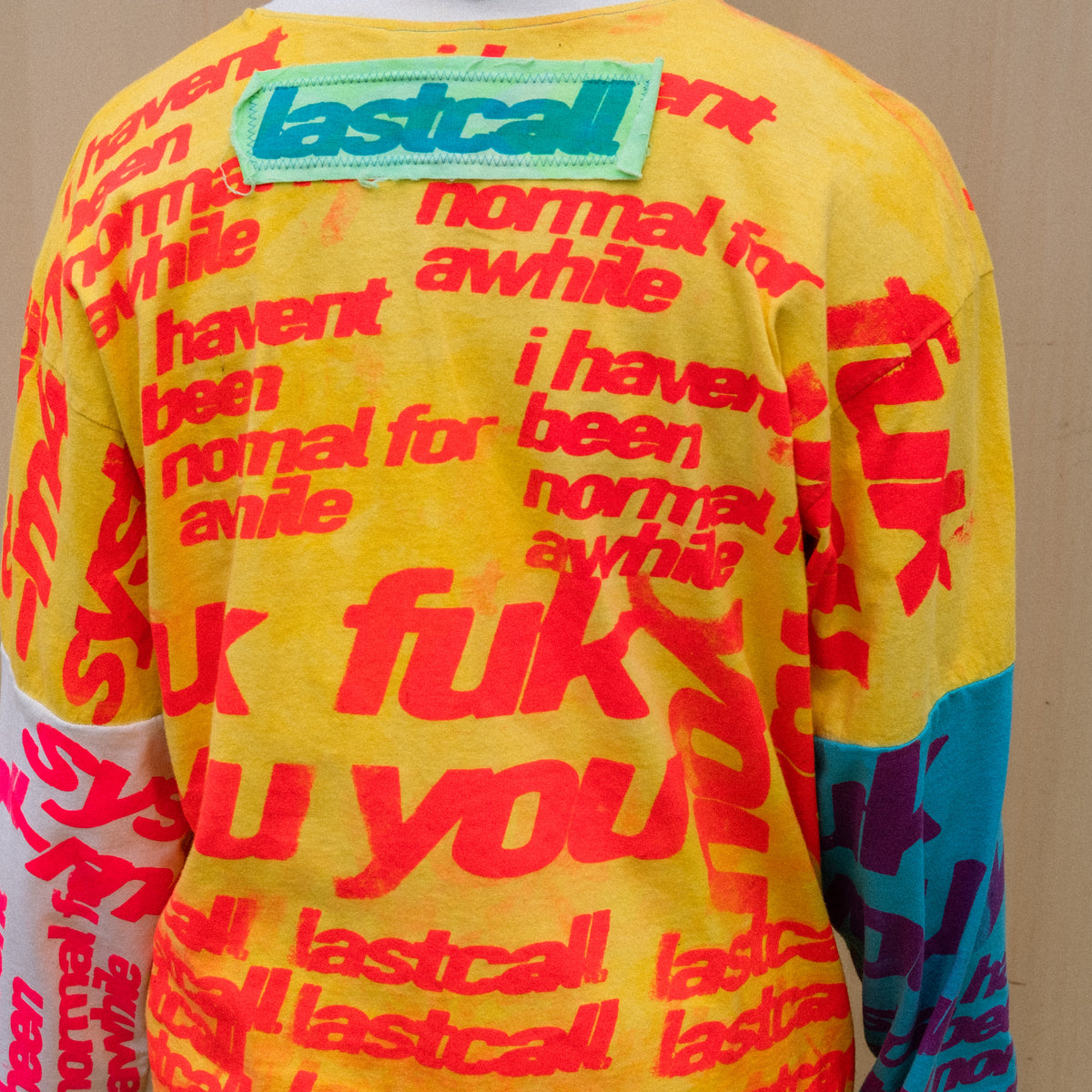 vtg yellow nike longsleeve altered shirt