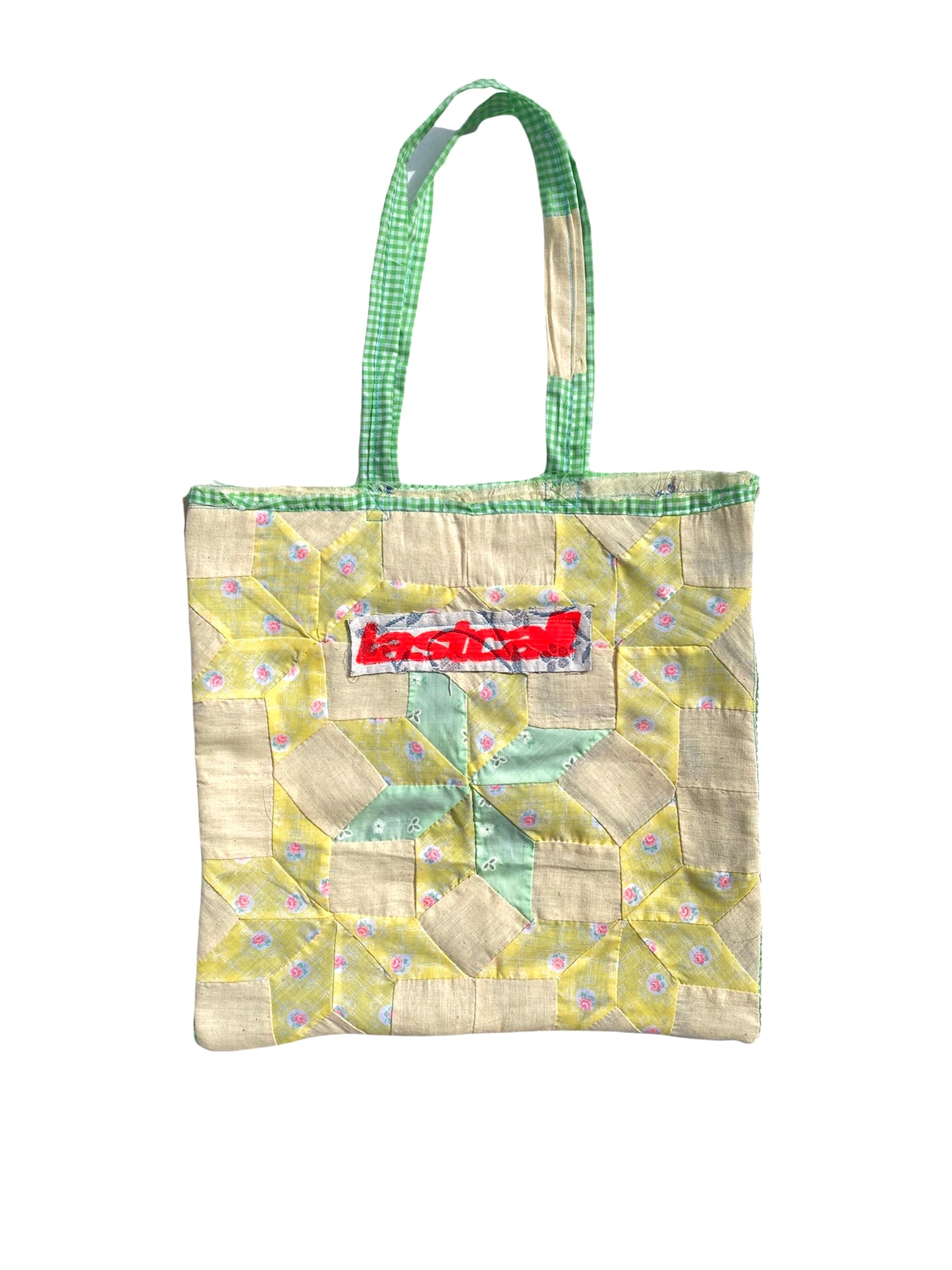 Vtg blanket reversible tote bag