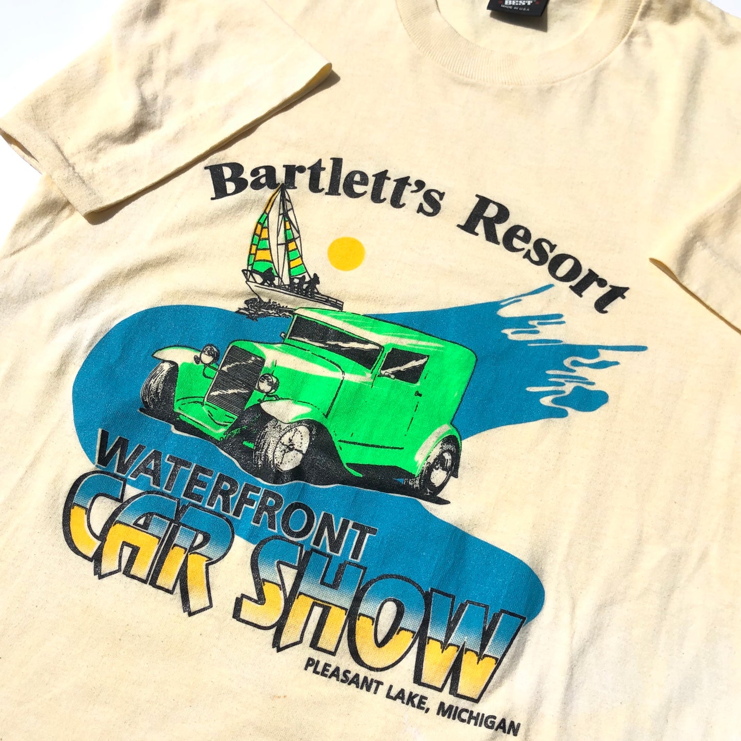 Vintage dyed car show t shirt