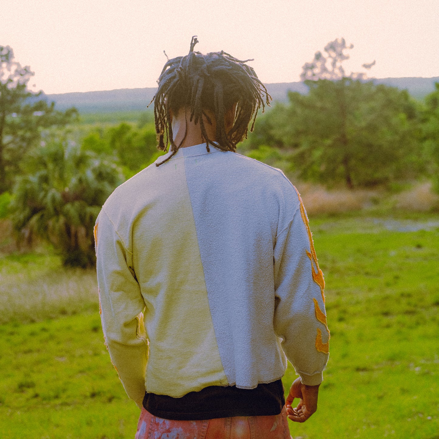 half and half inside out flame sweater 02