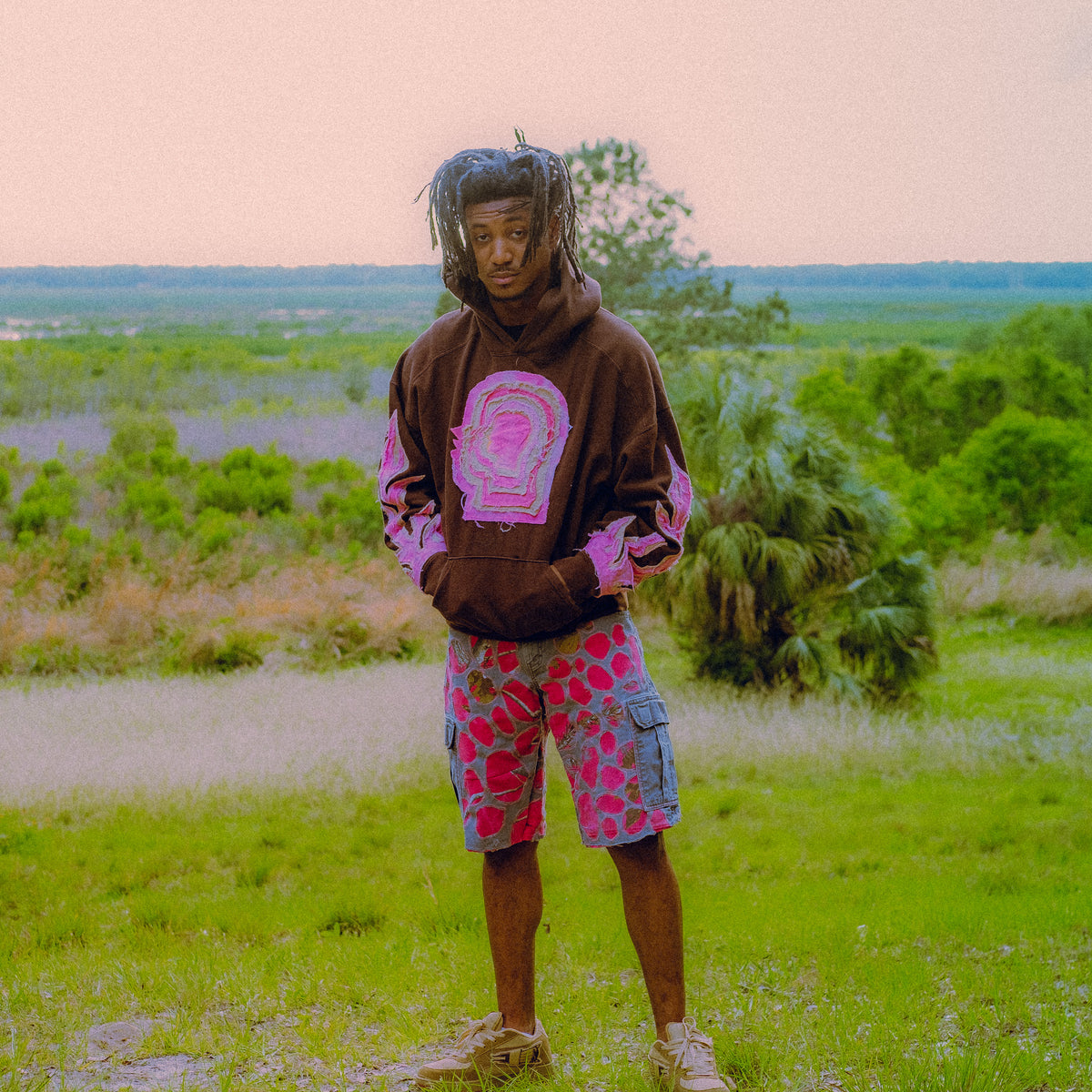 layered head hoodie
