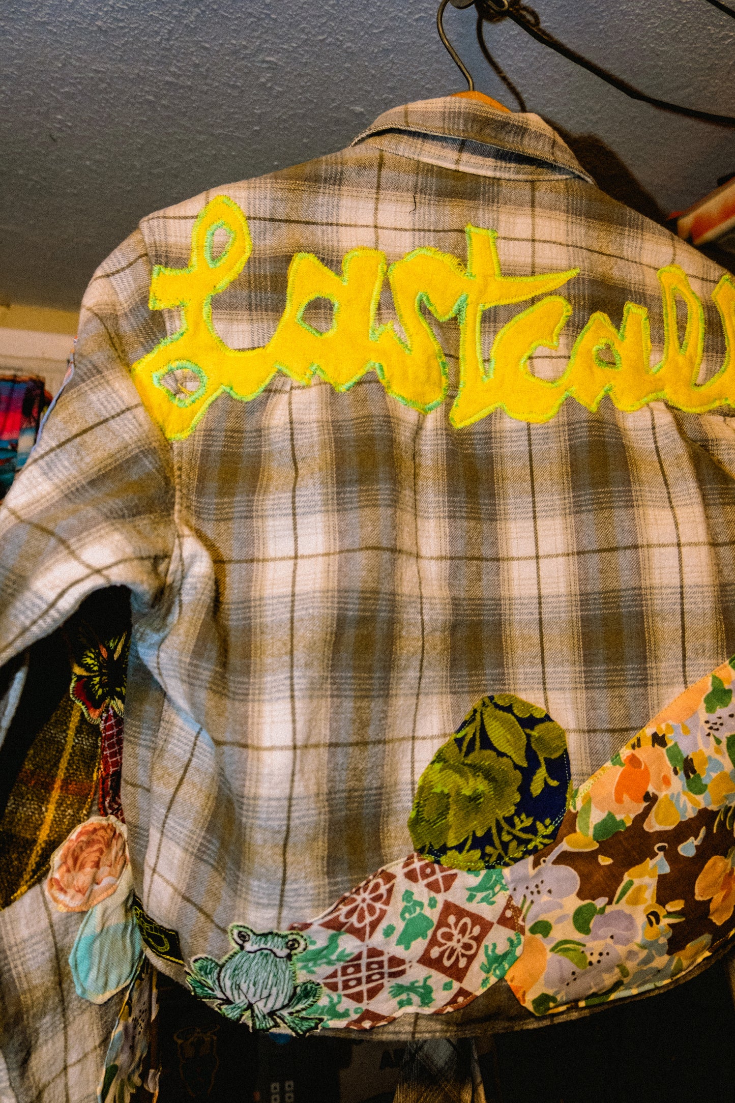 Harley Davidson patched up crop top flannel