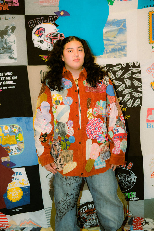 Patched up vintage corduroy button up