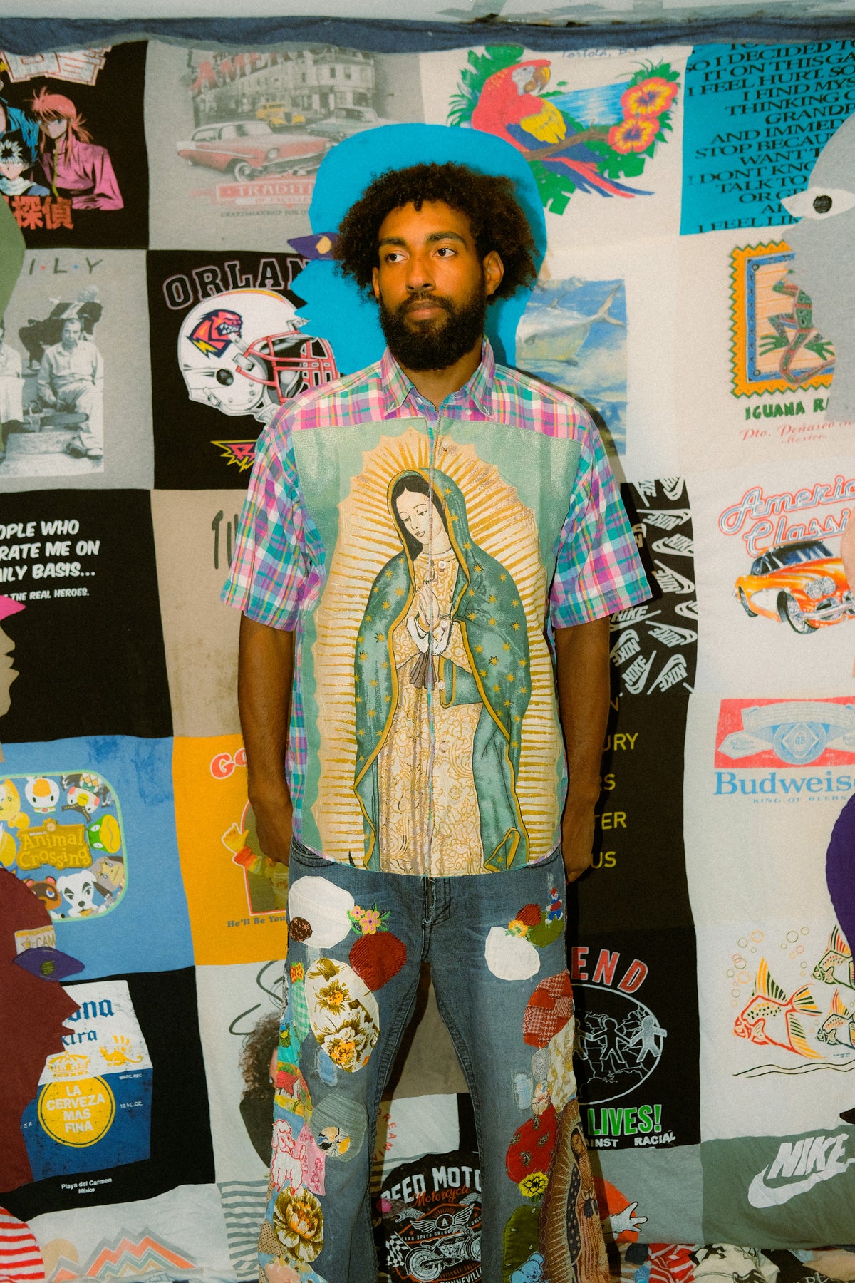 Virgin Mary button up 1