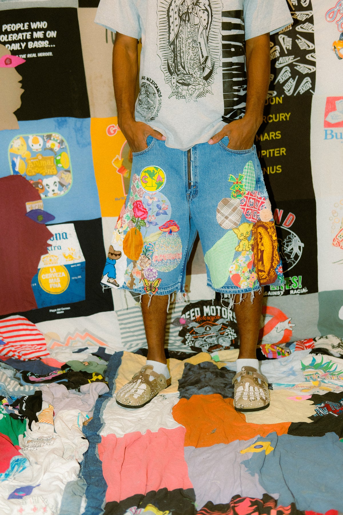Patched up shorts 1