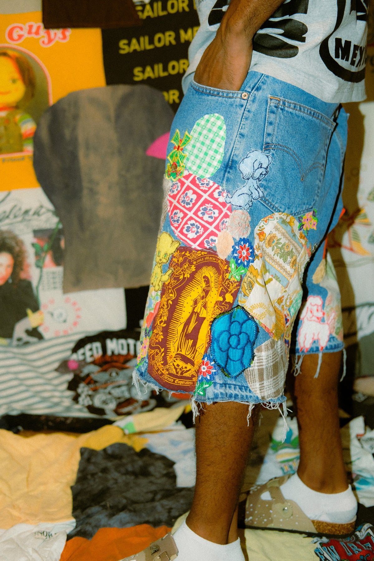 Patched up shorts 1