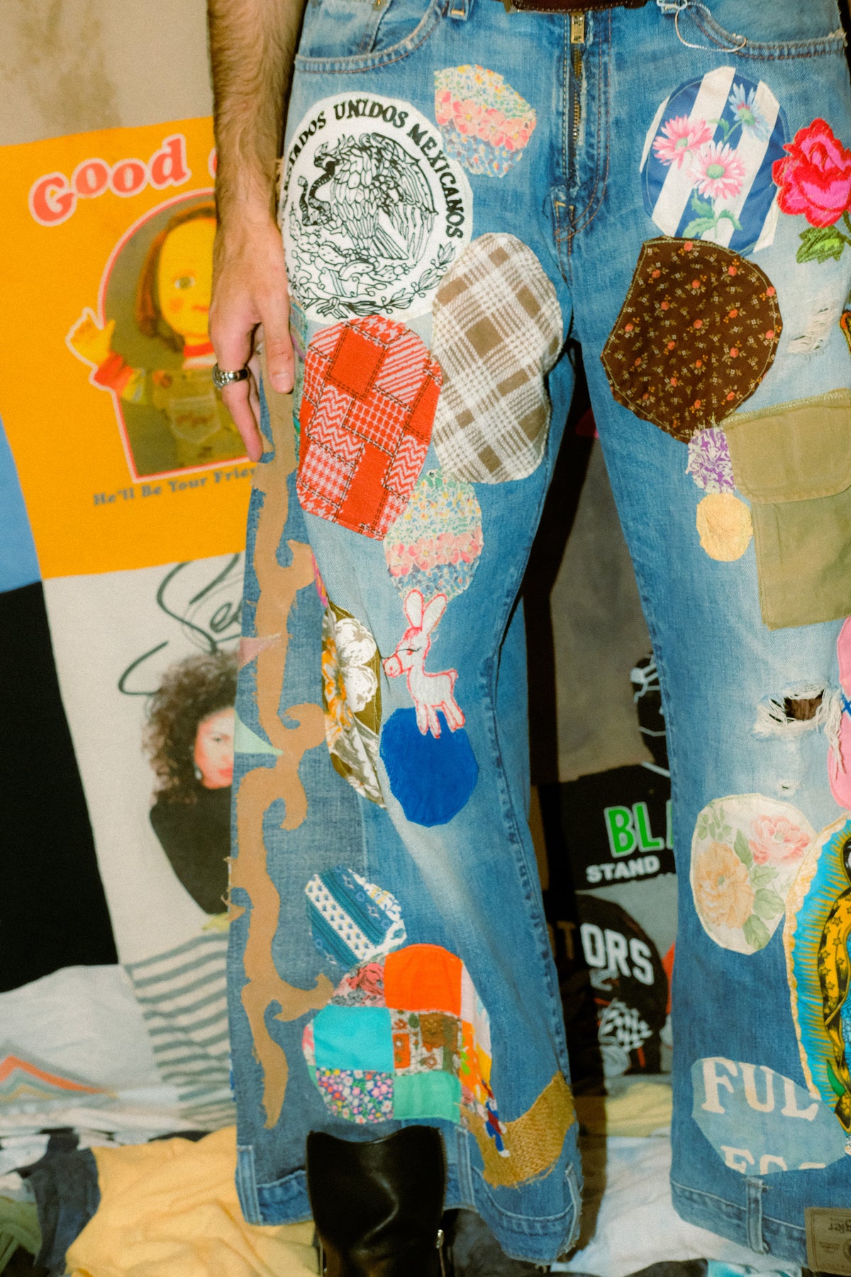 Patched up jeans 1