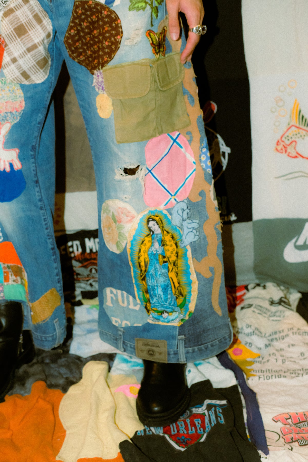 Patched up jeans 1