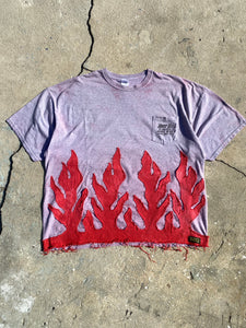 Y2k boothill saloon red flame tee