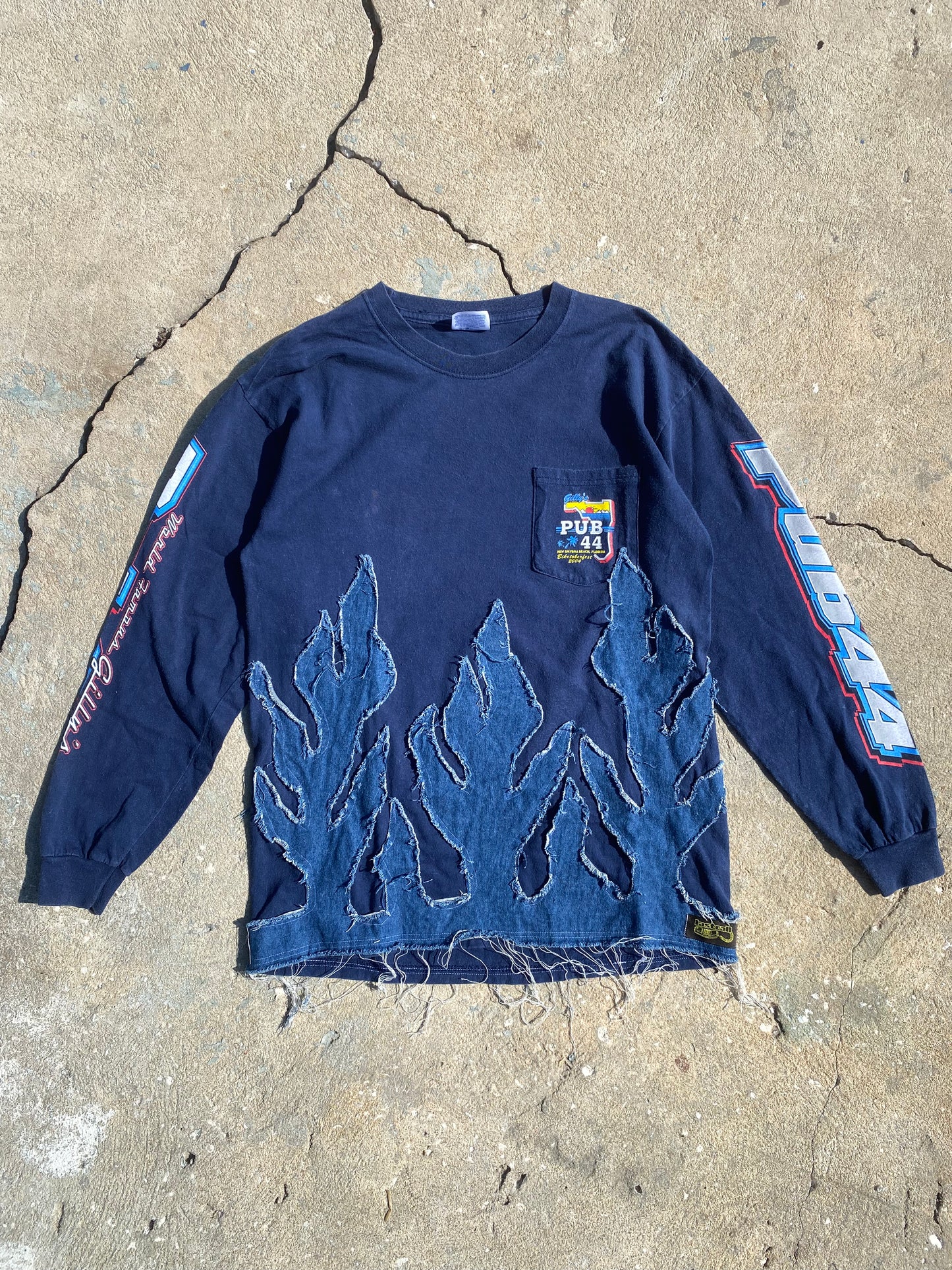 Pub 44 denim flame longsleeve