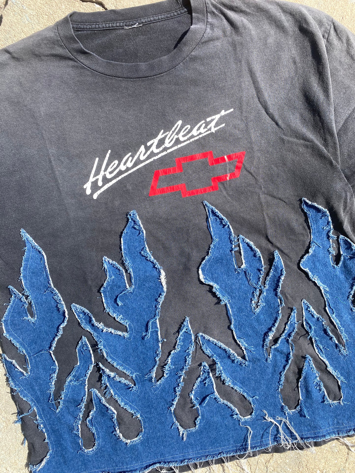 Ford heartbeat denim flame tee