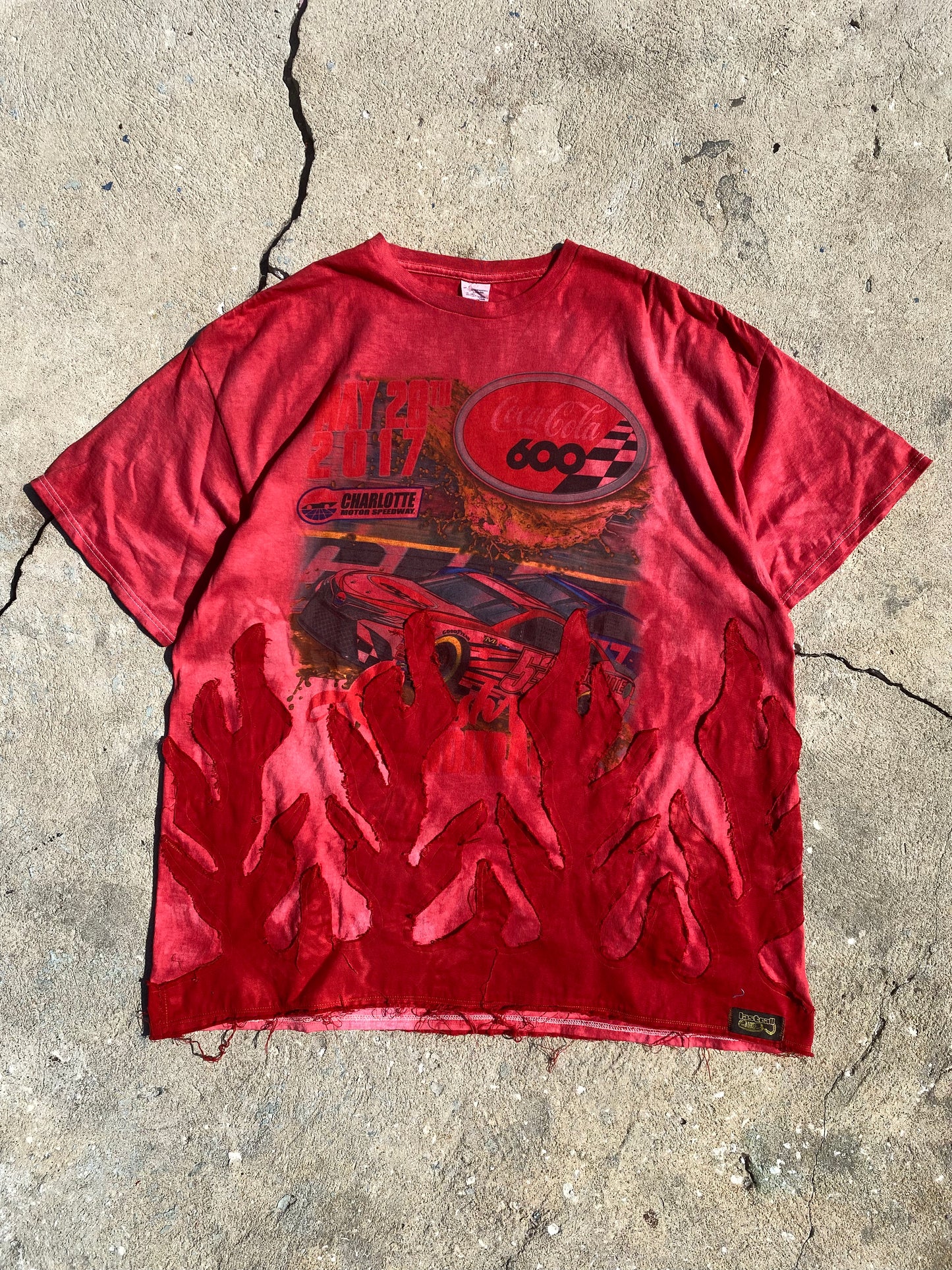 Red nascar flame tee