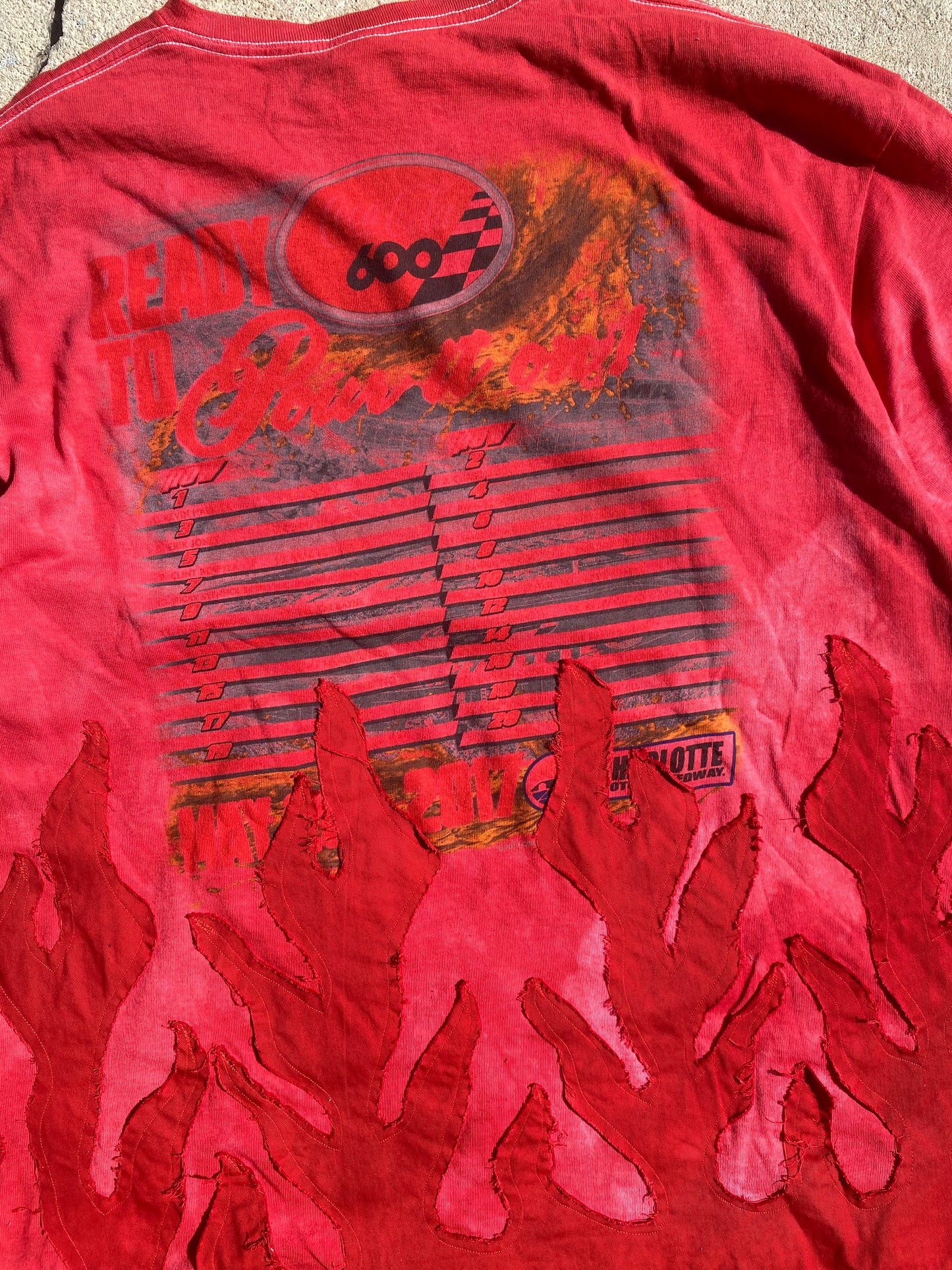 Red nascar flame tee