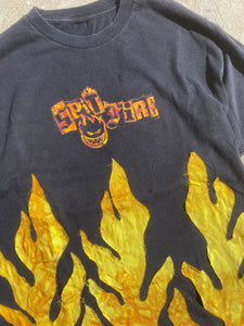 Y2k spitfire yellow flame tee