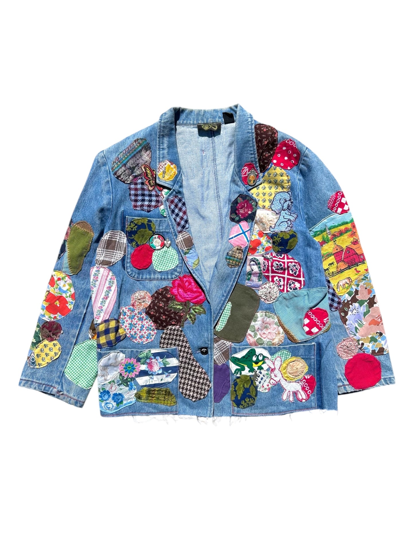 Sagrado corazón denim blazer