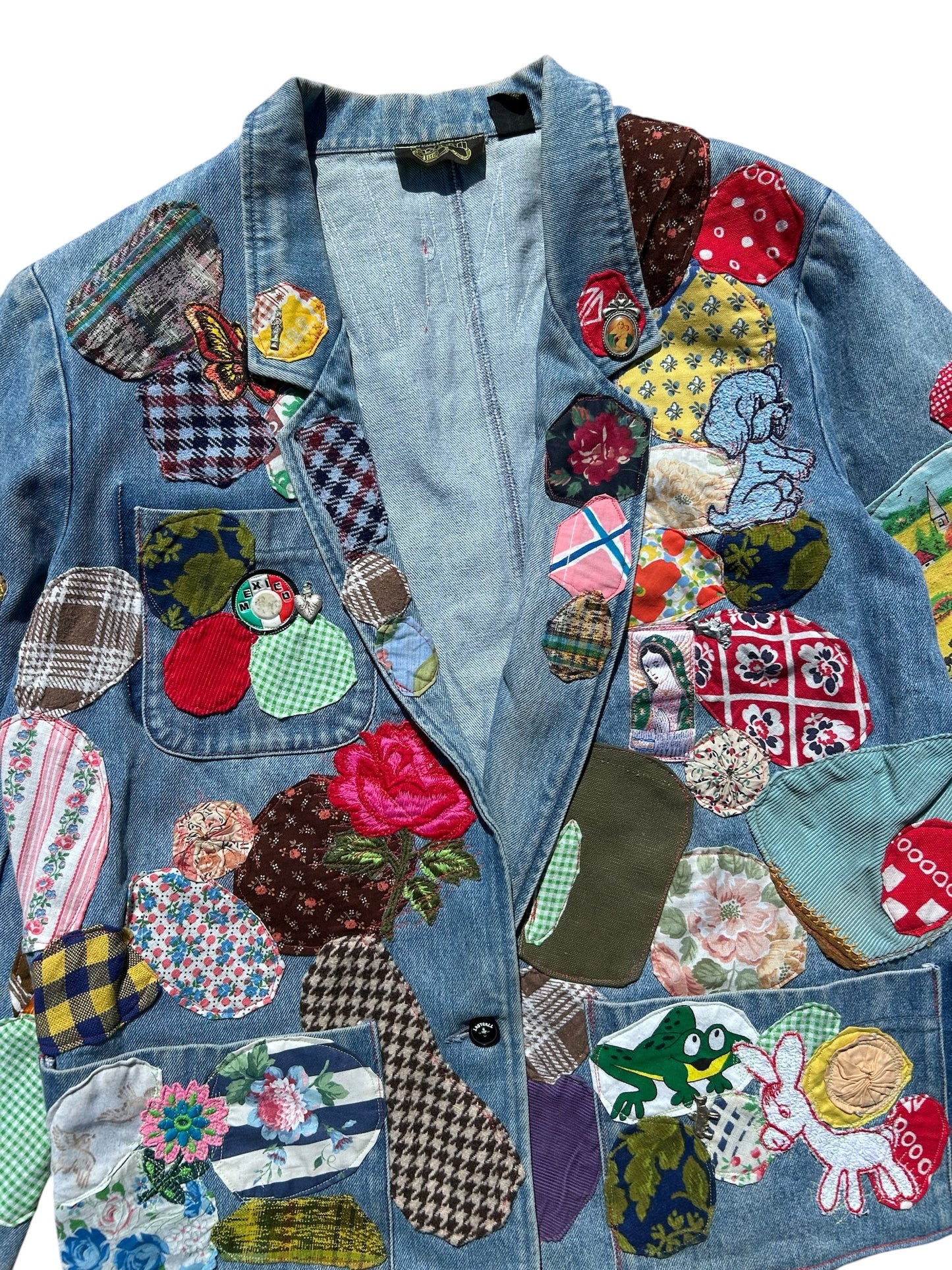 Sagrado corazón denim blazer