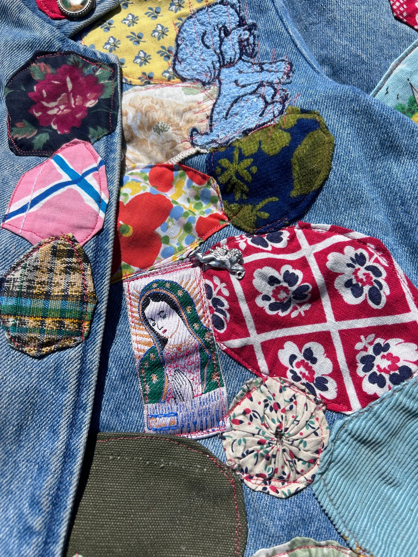 Sagrado corazón denim blazer