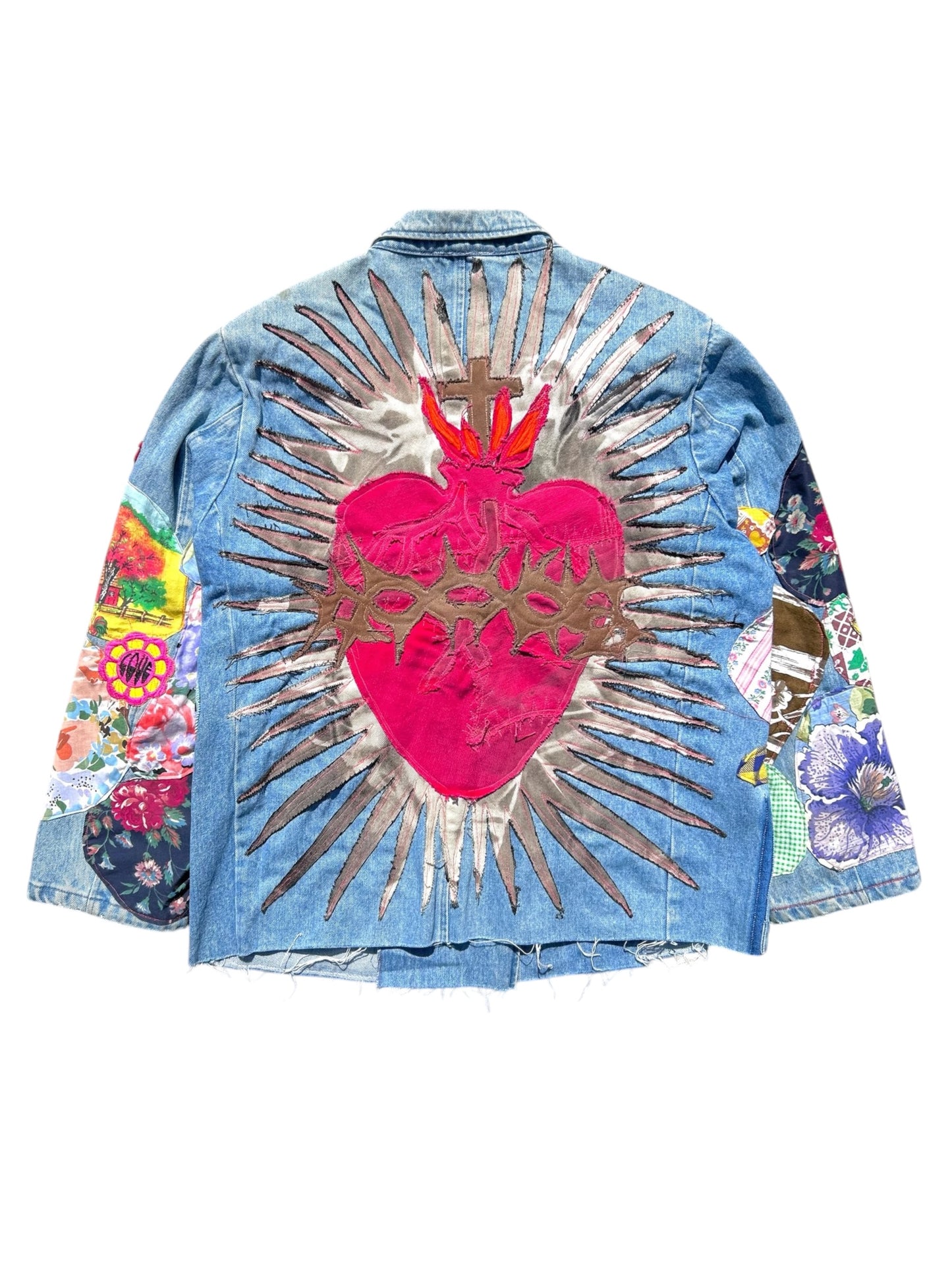 Sagrado corazón denim blazer