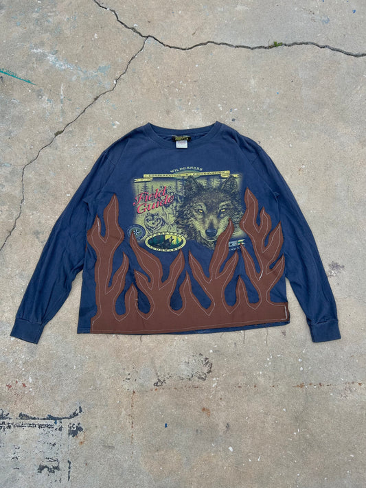 wolf flame long sleeve shirt