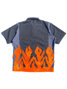 flame button shirt