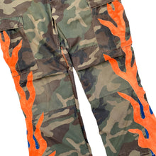 Load image into Gallery viewer, camo flame pants