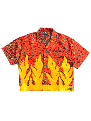 flame button shirt