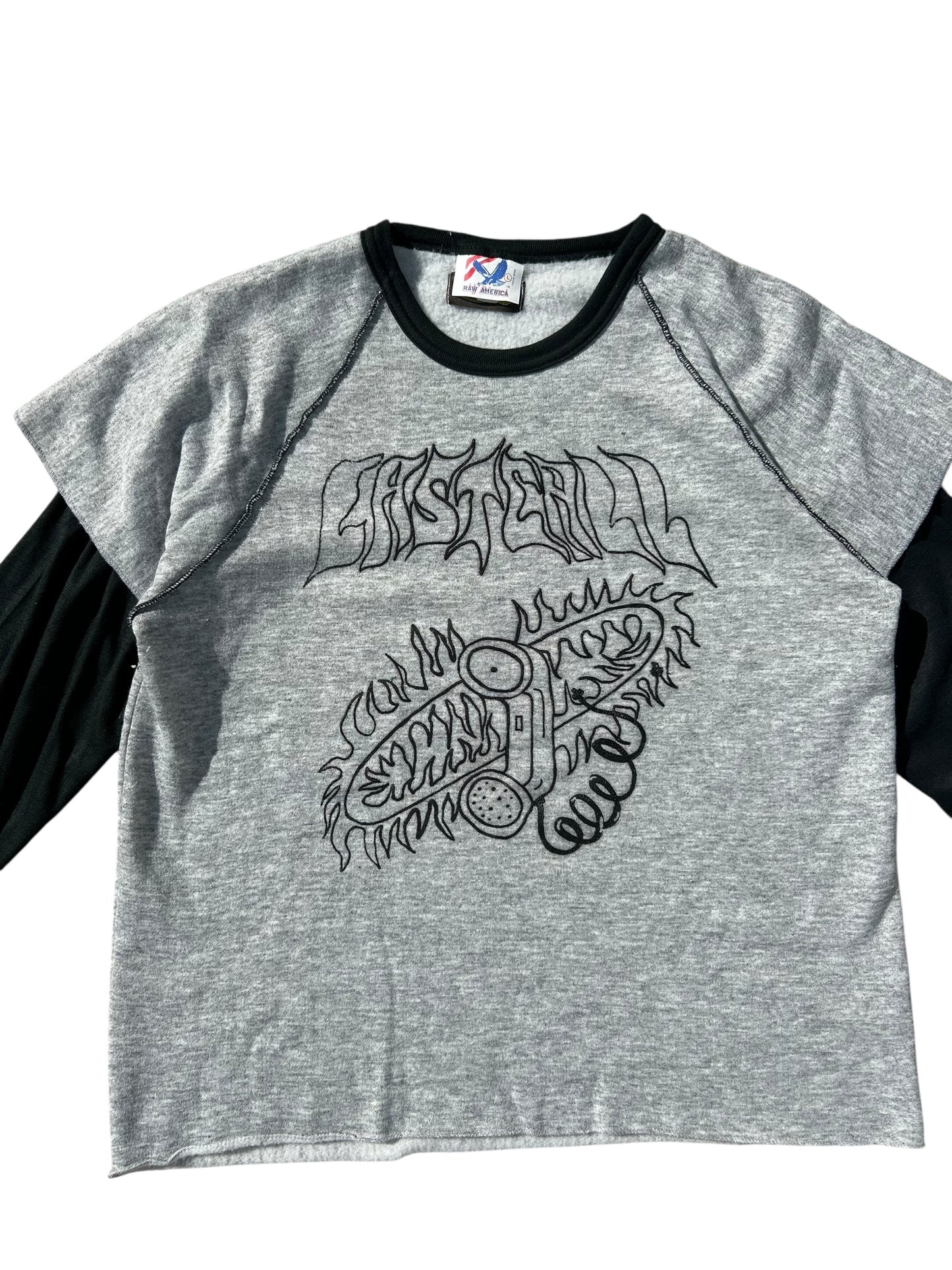 Lastcall raw longsleeve crop top