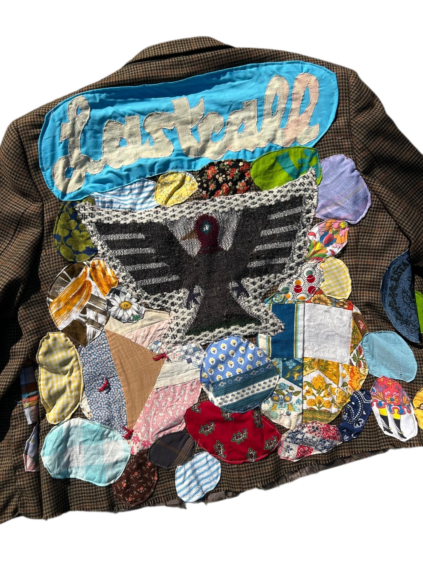 patched up houndstooth blazer