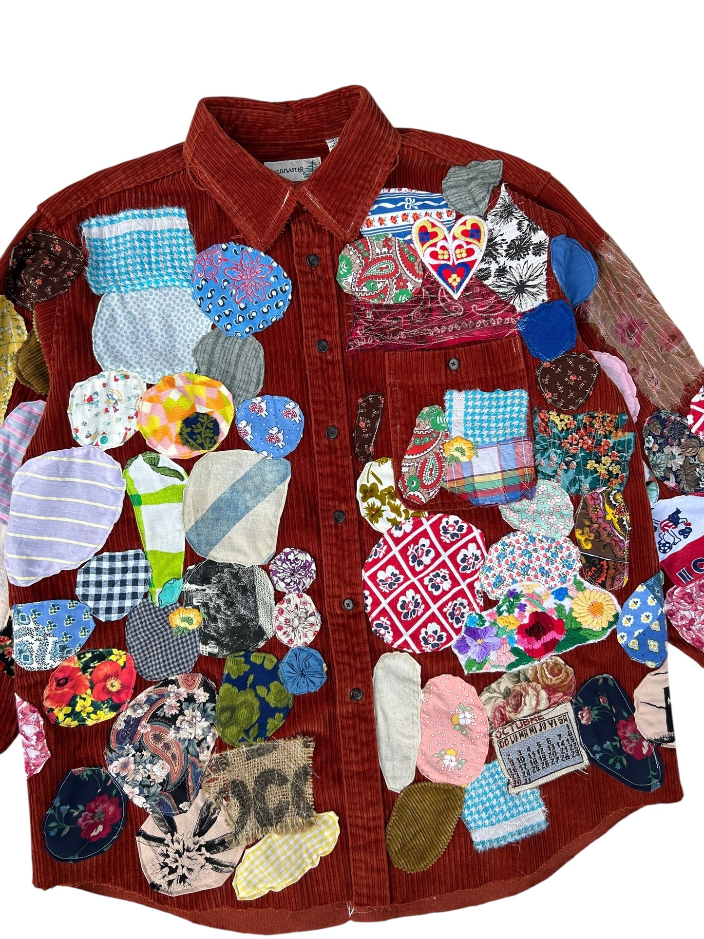 Patched up vintage corduroy button up