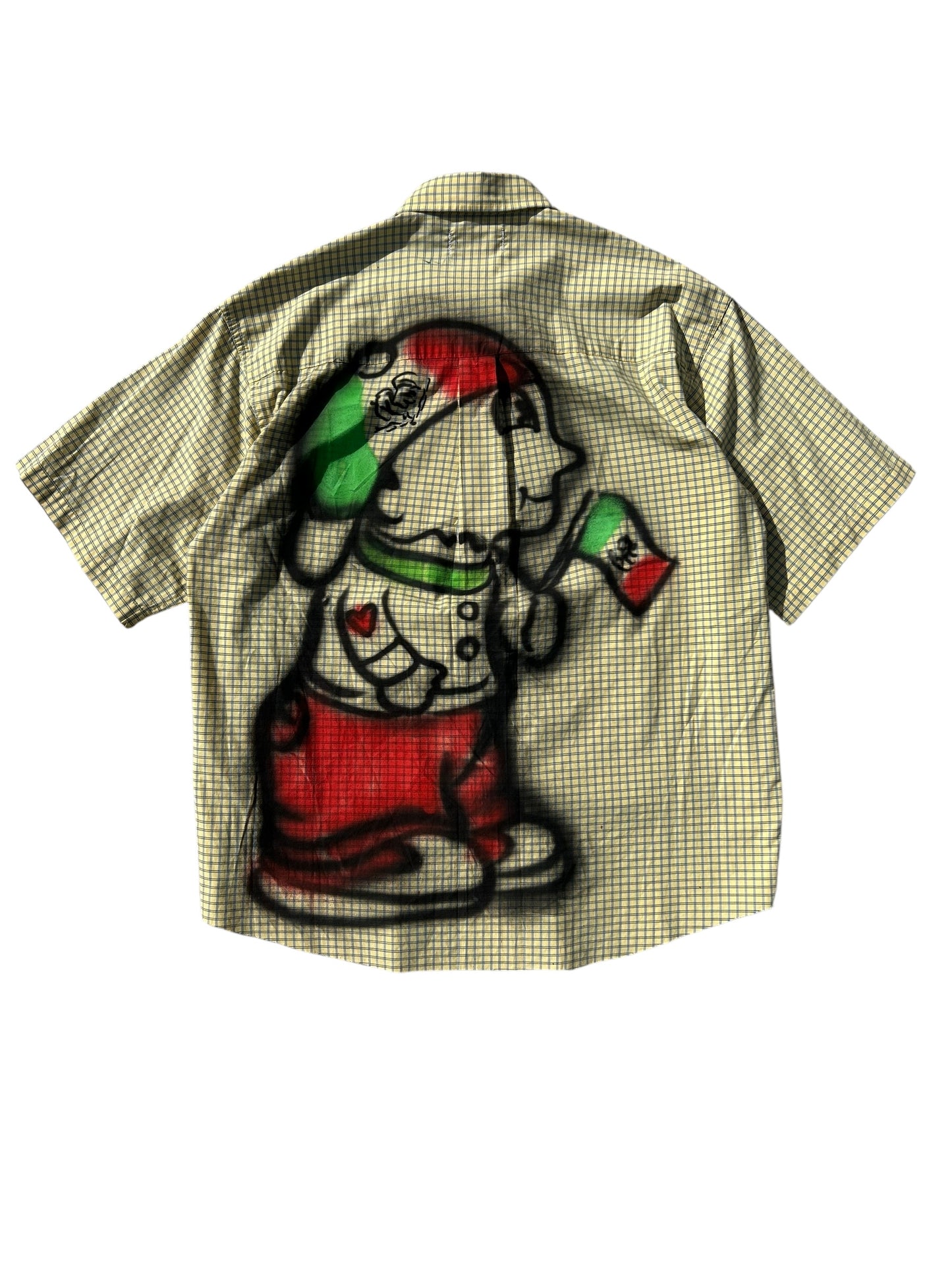 Calvin pissing on lastcall button shirt 04