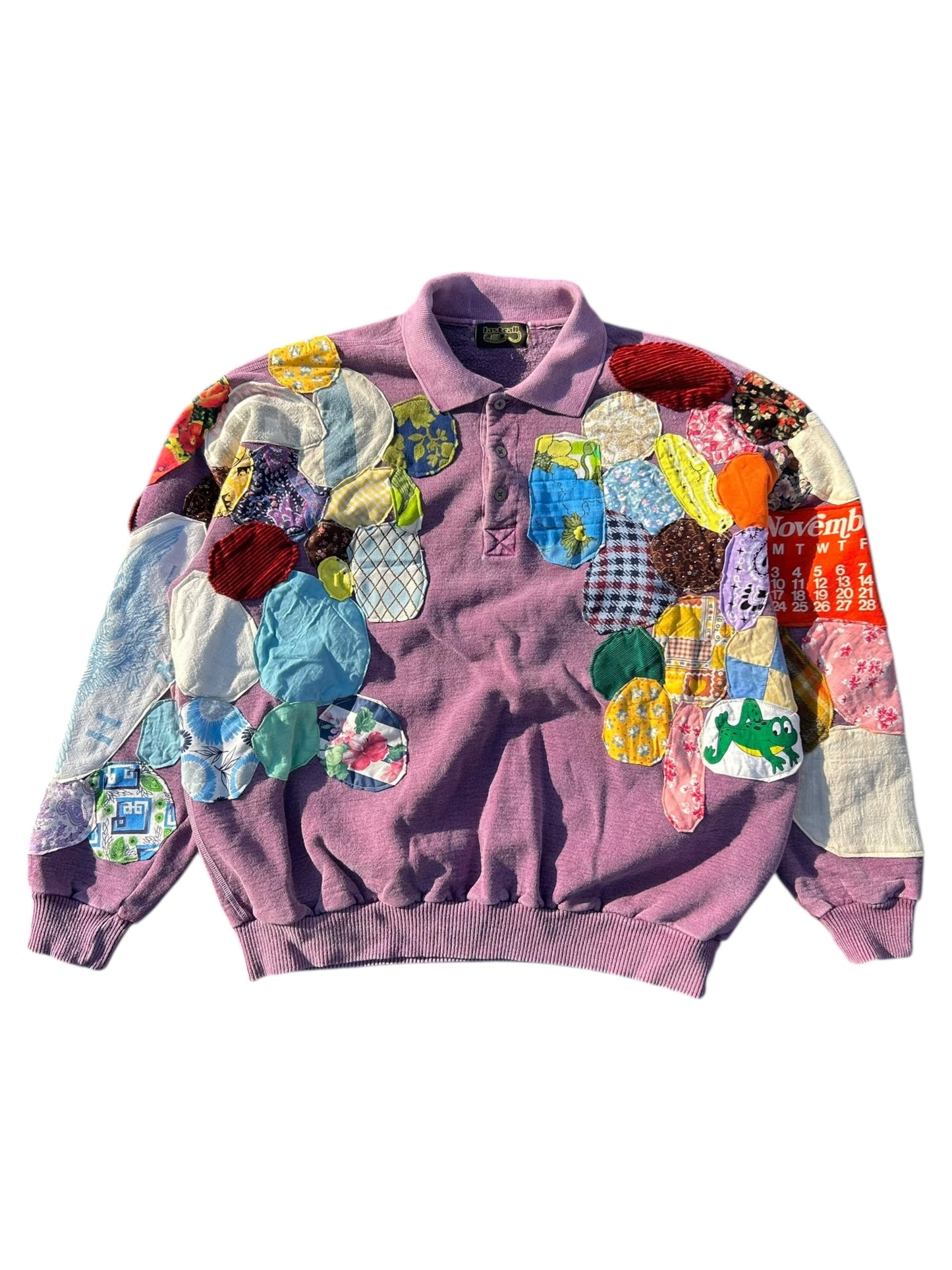Patched up vintage purple sweater