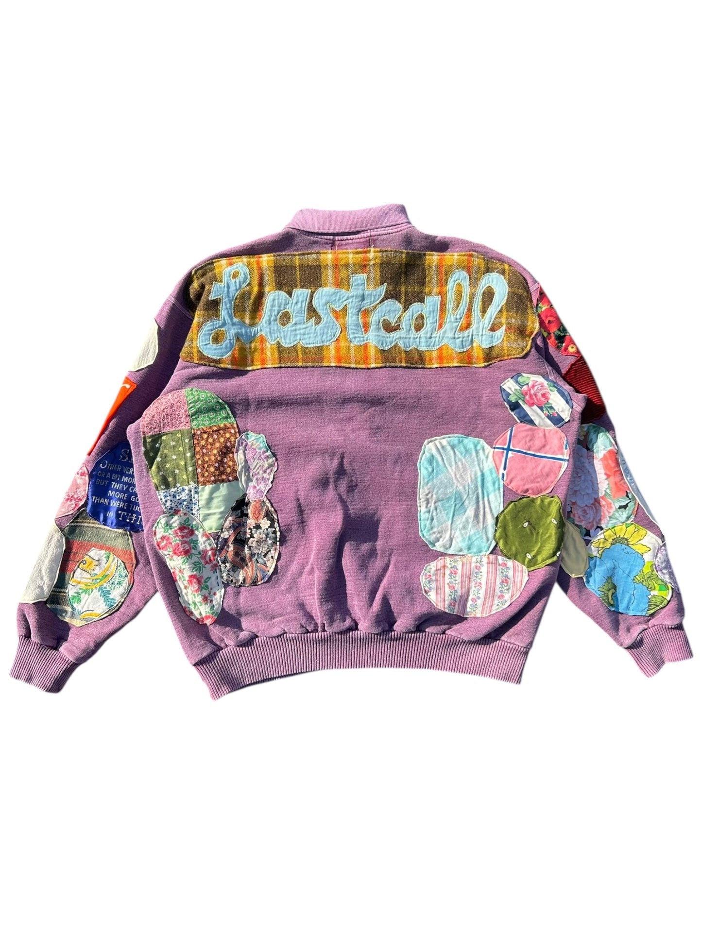 Patched up vintage purple sweater