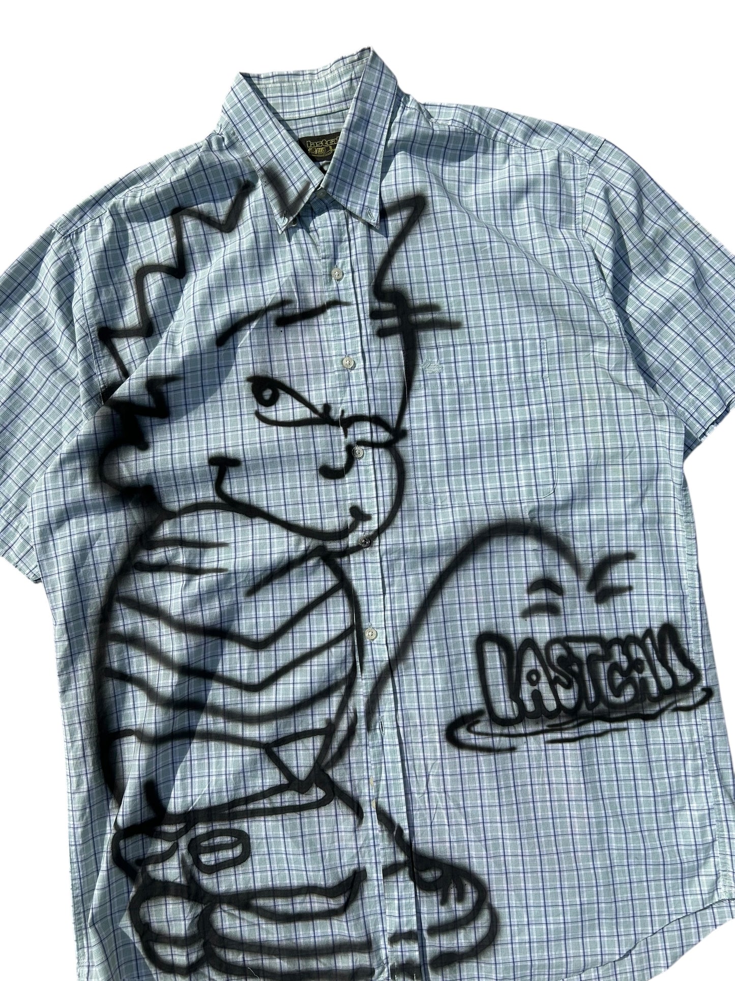 Calvin pissing on lastcall button shirt 01