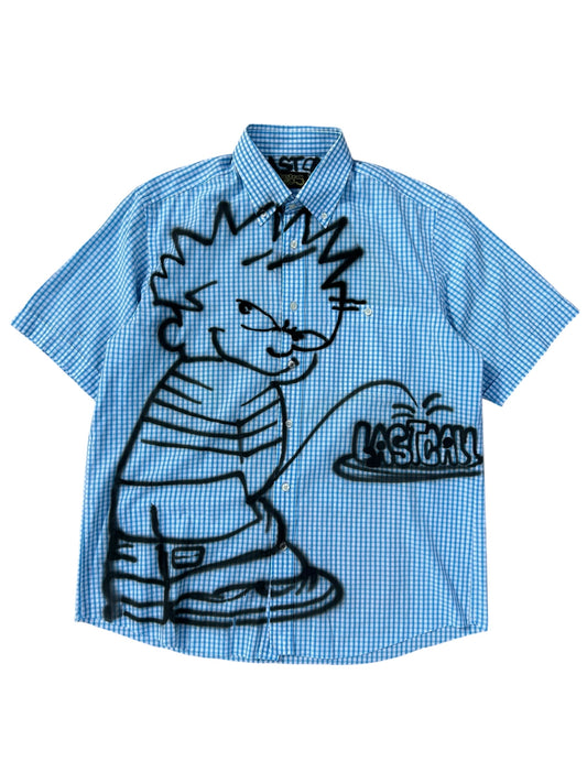 Calvin pissing on lastcall button shirt 03