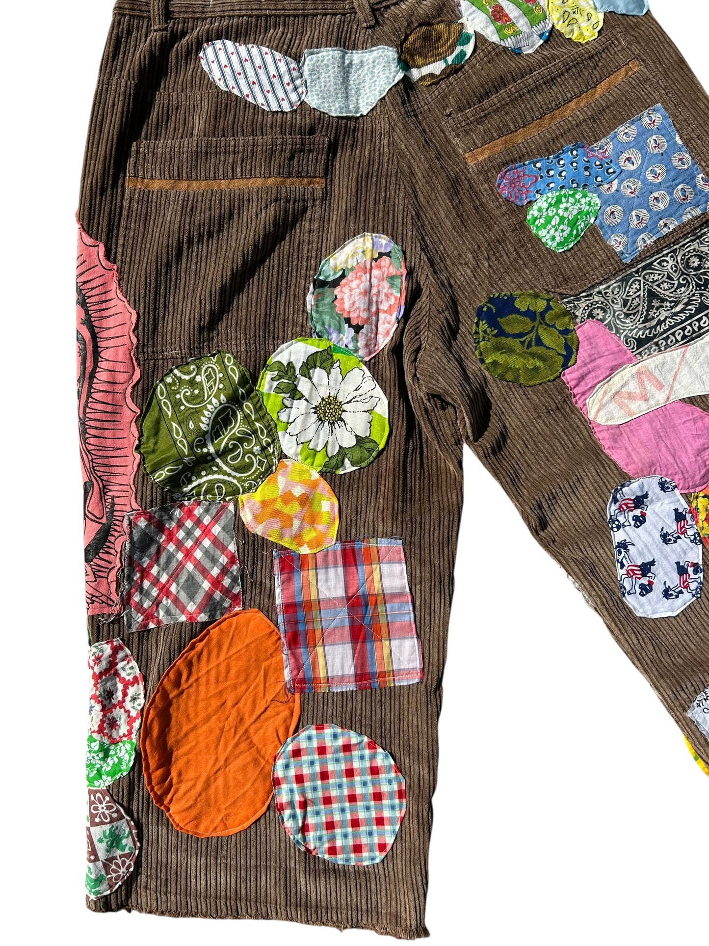 Patched up vintage corduroy slack