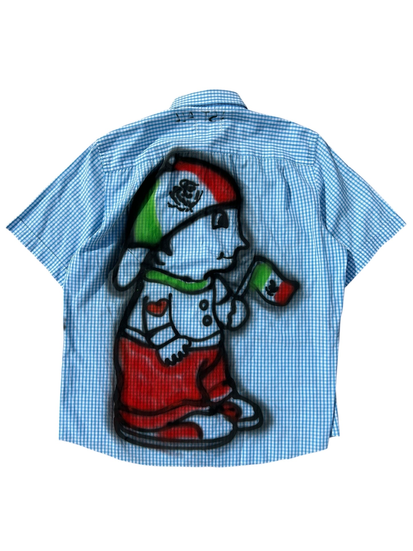 Calvin pissing on lastcall button shirt 03