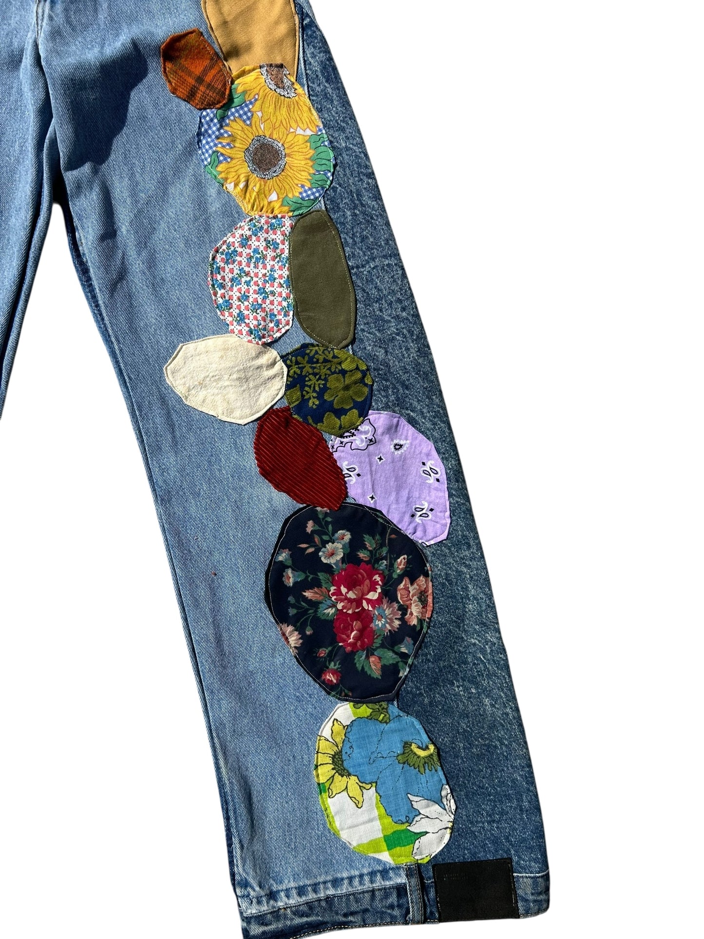 Patched up vintage women’s Levi’s jeans