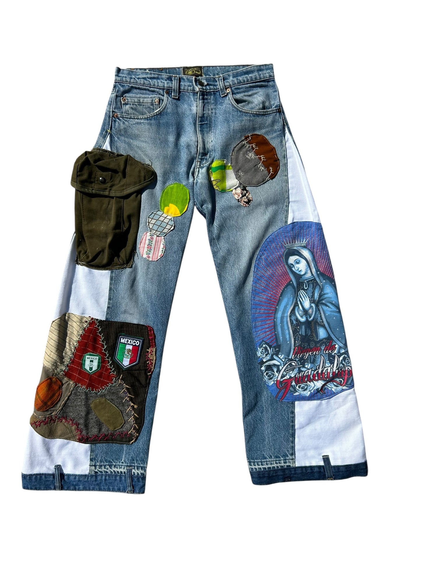 Patched up vintage Levi’s jeans