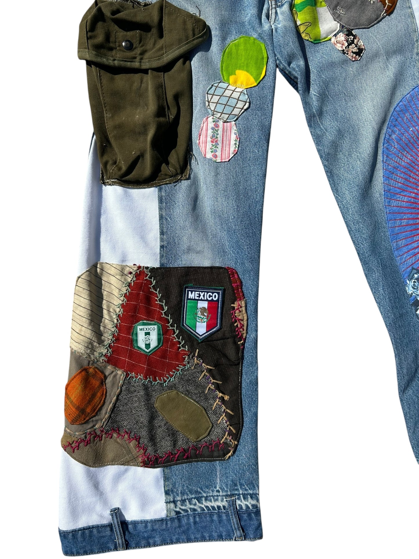 Patched up vintage Levi’s jeans