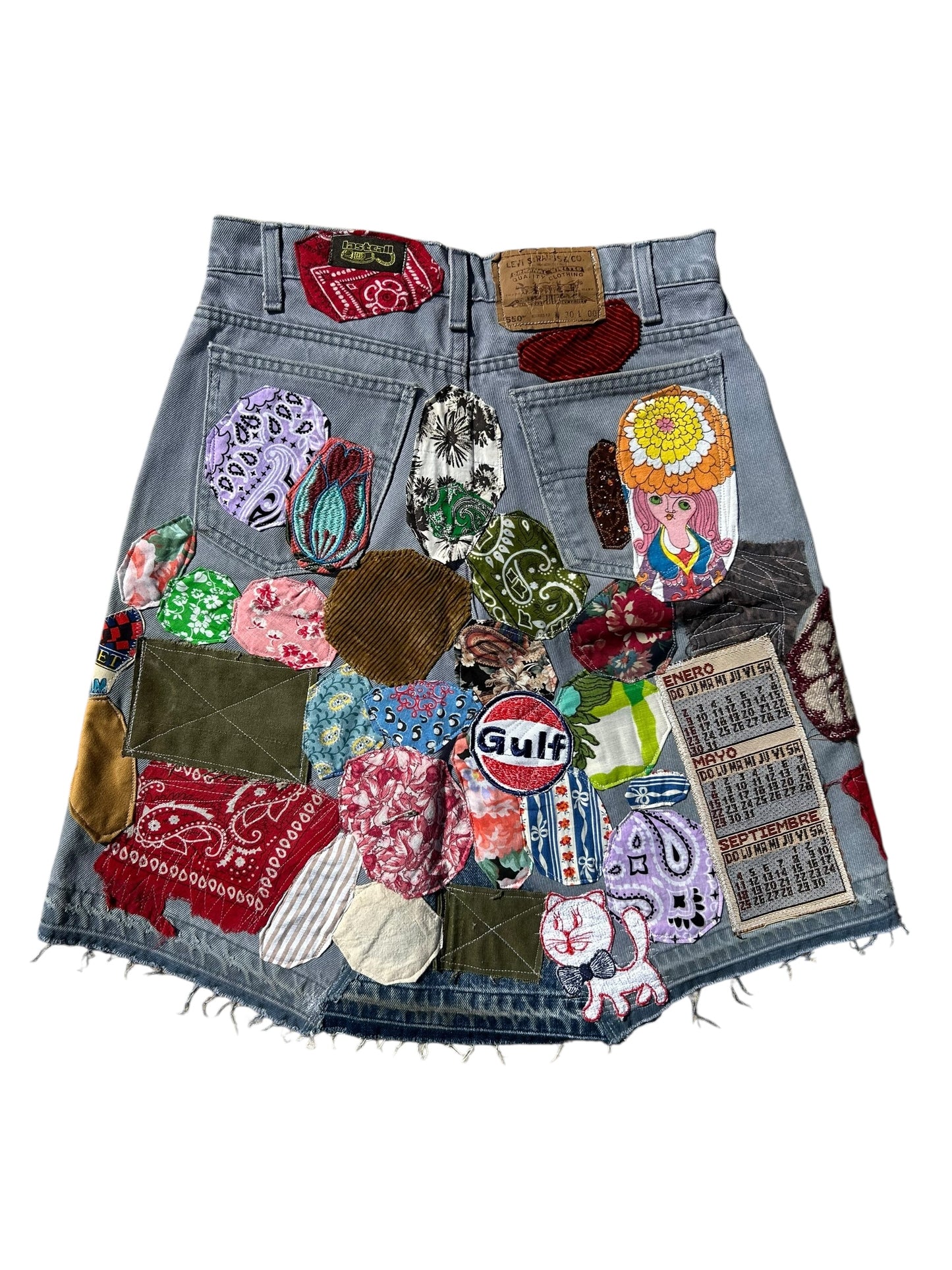 Patched up vintage Levis skirt