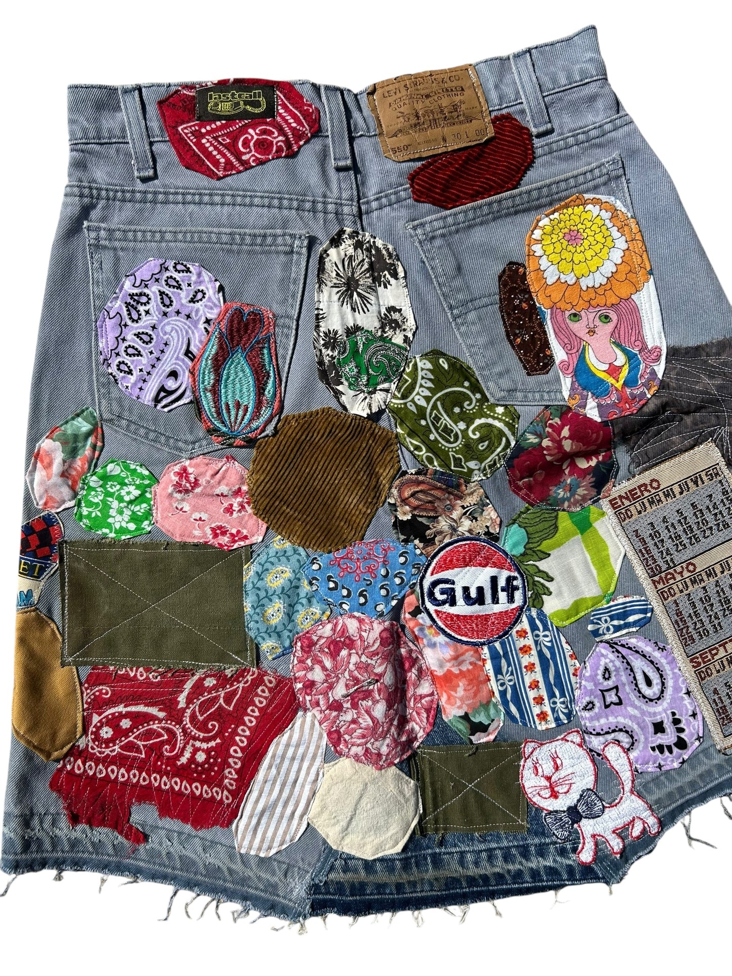 Patched up vintage Levis skirt