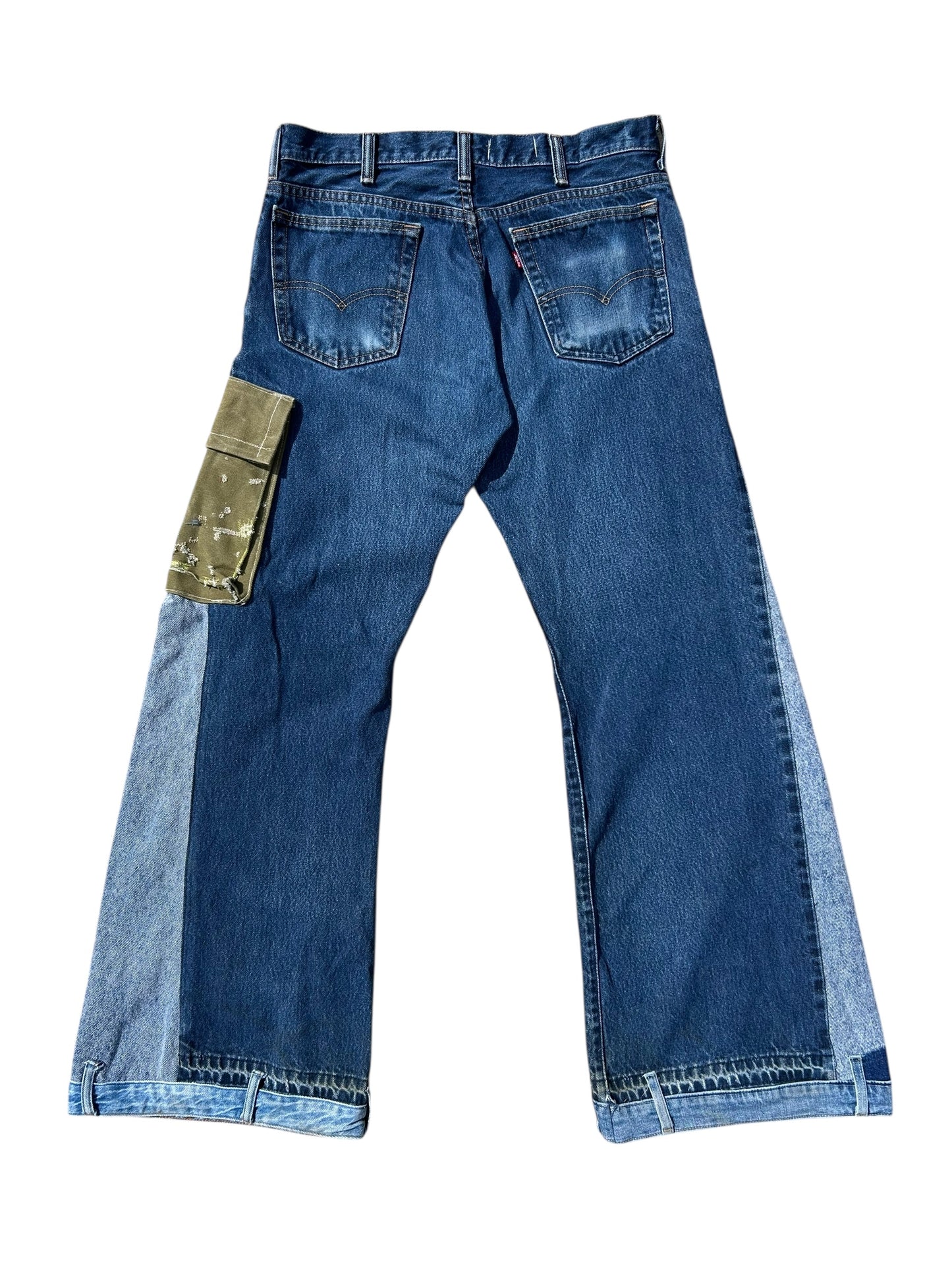 Patched up vintage Levi’s jeans