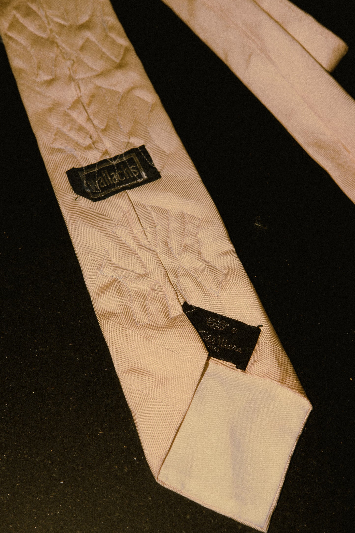 Biege yankee denim tie