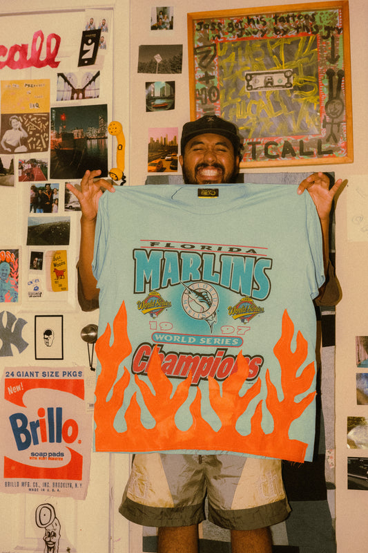 Florida marlines flame tee