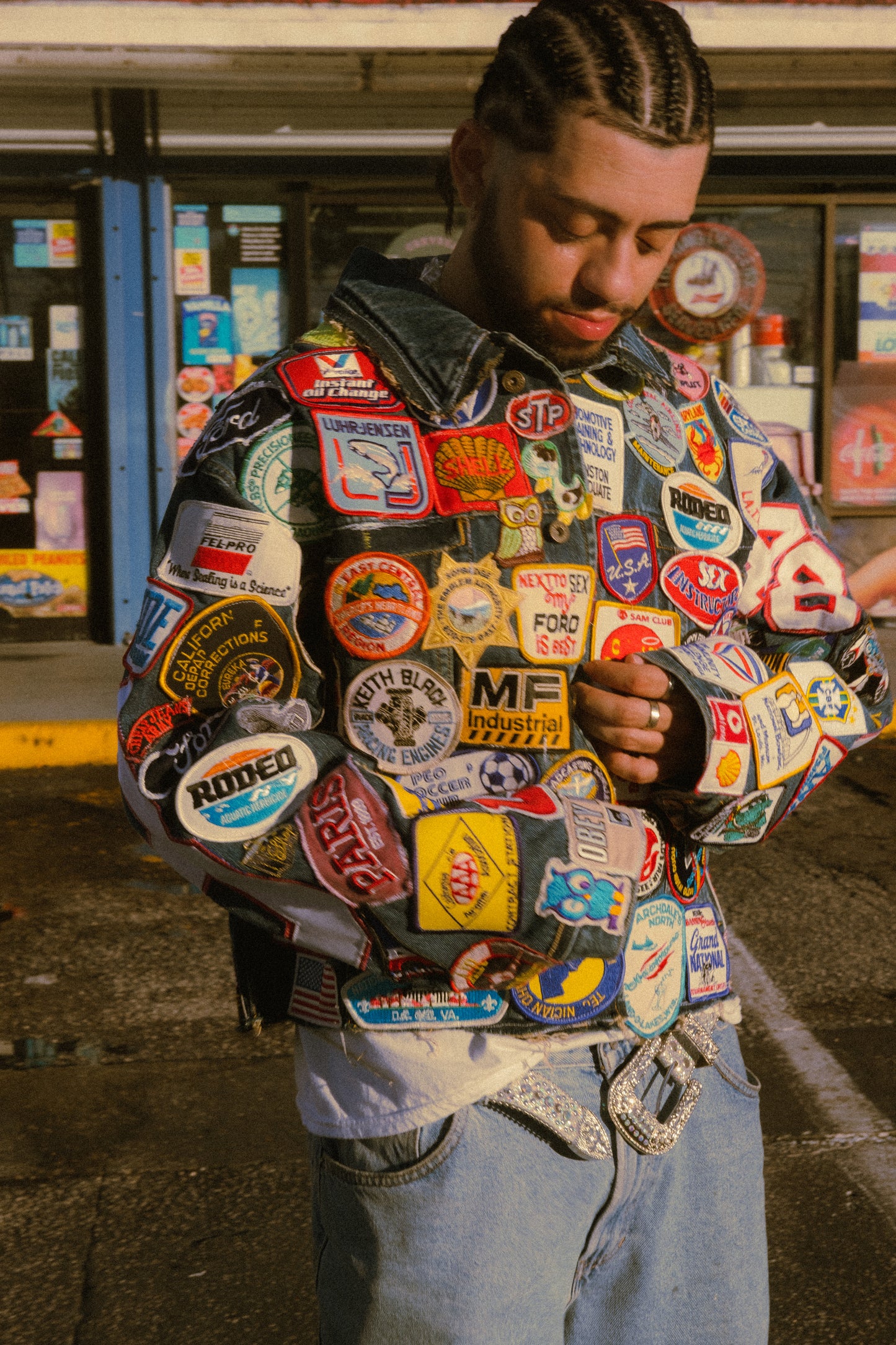 all over patch jacket (commission)